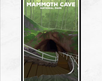 Mammoth Cave National Park Art Print: Minimalist Home Decor