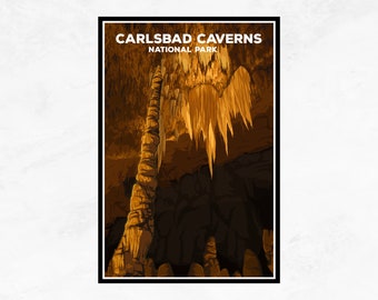 Carlsbad Caverns National Park Poster | Carlsbad Wall Art Print