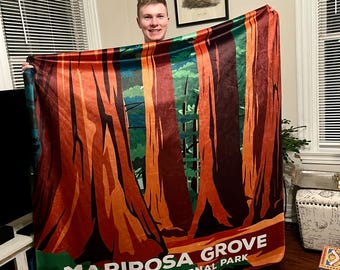 Yosemite National Park Blanket: Mariposa Grove Soft Throw