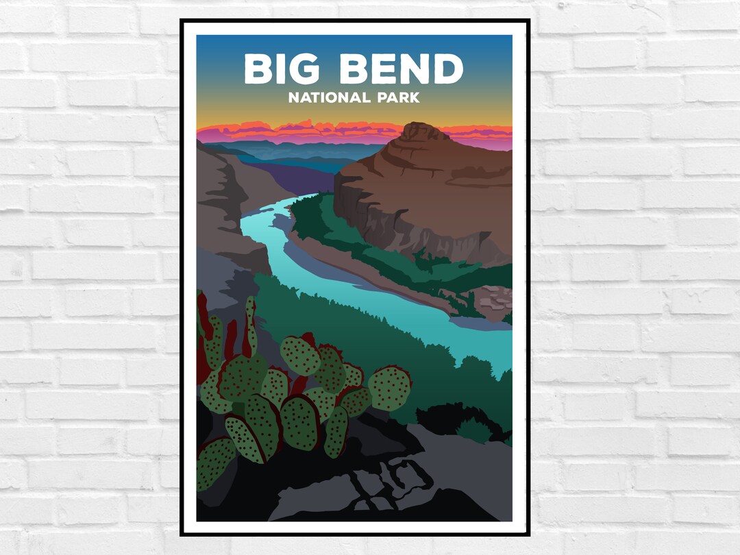Big Bend National Park Poster Big Bend Wall Art Print - Etsy