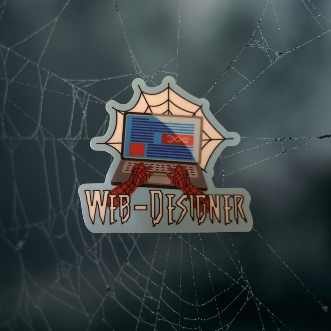 Spiderman Inspired Web Designer Sticker - Etsy