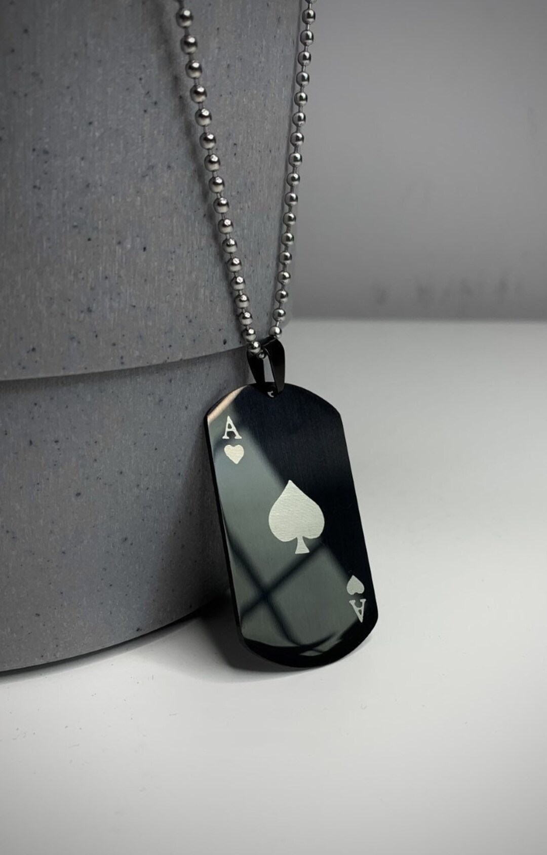 Ace of Spades Necklace Etsy