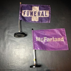 Funeral Procession Flag with Magnet - Sets of 2 - Used and Weathered