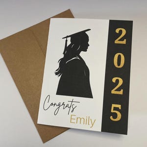 Carte de remise de diplôme personnalisée 2025 avec enveloppe A2