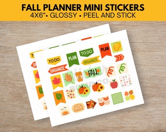 Fall Sticker Sheet, Fall Planner, Autumn Planner, Fall Mini Sticker, Thanksgiving Planner, Harvest Sticker, Thanksgiving Stickers