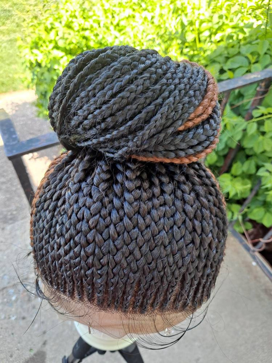 360 Braided Cornrow Updo Wig - Etsy Canada