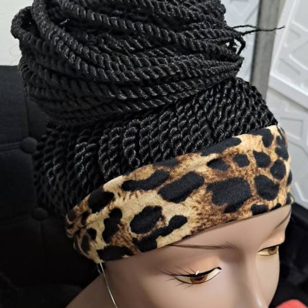 Instabun wig, braided bun wig, twist updo wig, braided bun updo wig, updo twist wig, updo headband wig, Senegalese twist wig