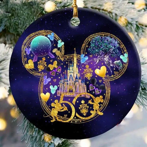 Walt Disney World Disney 50th Anniversary Ceramic Ornaments