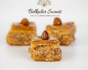 Almond Baklawa Pastry: Orange Blossom Honey Scented