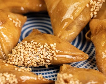 Handmade Moroccan Almond Briwat: Traditional Honey Pastry