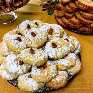 COCONUT COOKIES MOROCCAN Cookies, Delicious Biscuits, Moroccan Food, Authentic Petal Rose And Almond Cookies From Belkabir Sweets