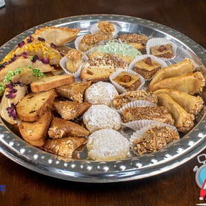 MIX PLATTER, ALMOND Platter, Traditional Pastry, Almond Briwat, Handmade Belkabir Sweets Cookies For Occasion, Mix Platter Gift For Baker