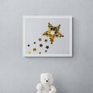 3D Gold Shooting Star, for children.