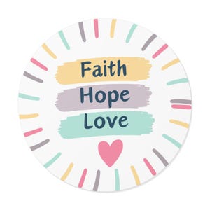 Colorful Faith Hope Love Stickers, Inspirational Vinyl Stickers for Affirmation, Motivational Decor, Gift for Kids and Adults