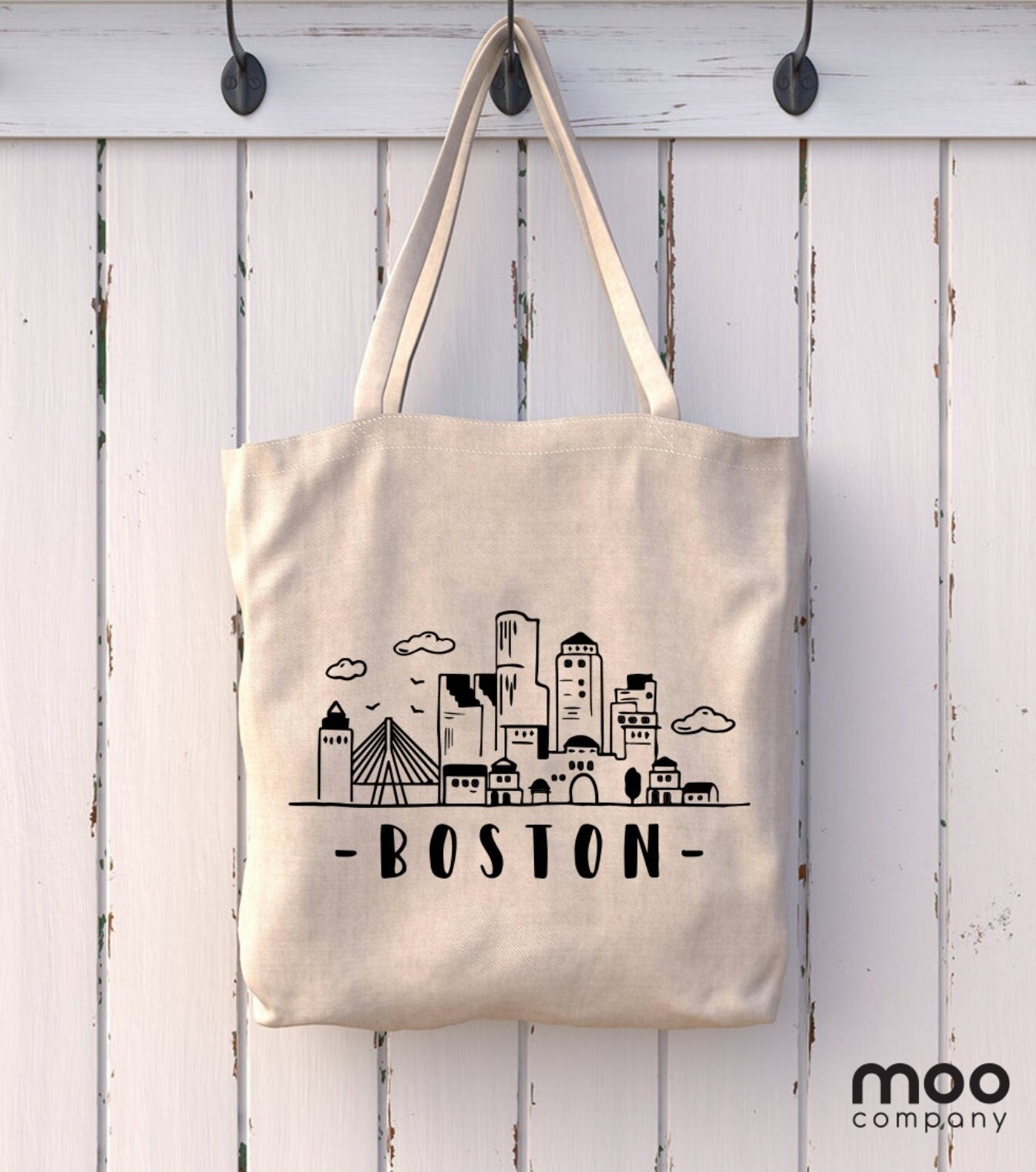 Cotton Canvas Tote Bag - Boston, MA (BOS)