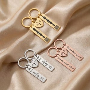 Personalized Date & Coordinates Keychain – Custom Engraved Anniversary Gift