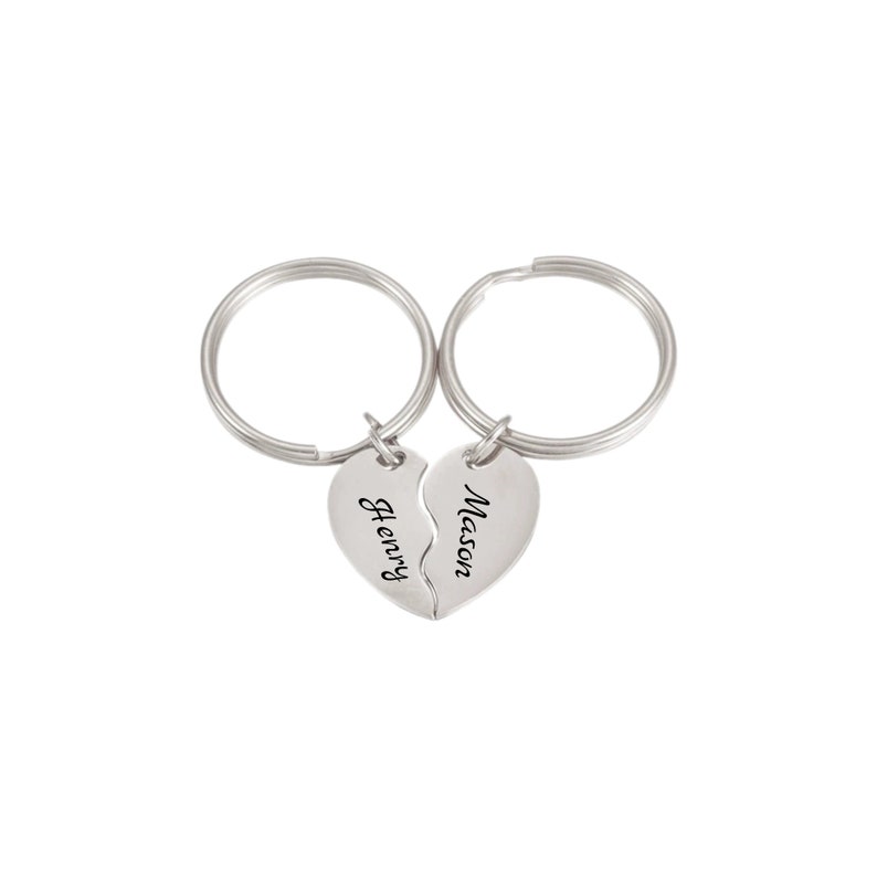 couples keychain , gift for her , engraved keychains