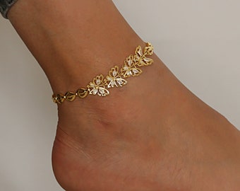 Butterfly Shaped Anklet, Feet Jewelry, Ankle Bracelet, Feet Accessories, Best Gift for Women, Best Gift for her