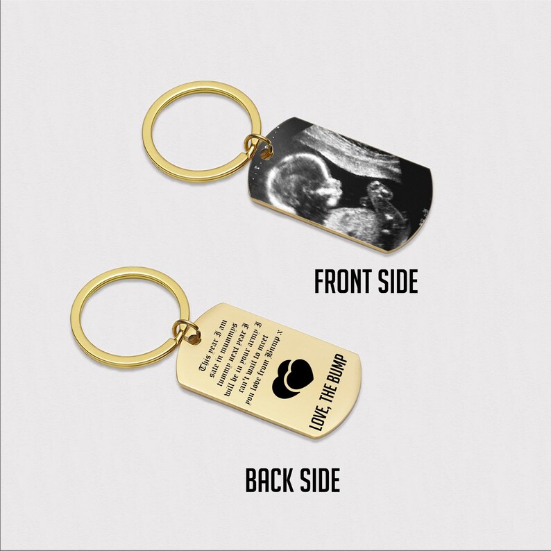 Personalized Baby Ultrasound Photo Keychain,bump Keyring,sonogram Dad