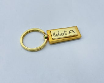 Custom Name Keychain with Handwriting or Photo for Couples