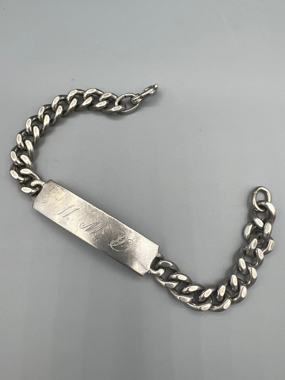 Vintage id bracelet sterling Gem