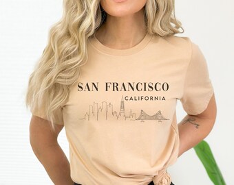 サンフランシスコ シャツ、サンフランシスコ カリフォルニア、カリフォルニア ギフト、彼女へのギフト、カスタム シティ シャツ、サンフランシスコ ギフト、ゴールデン ゲート ブリッジ ギフト