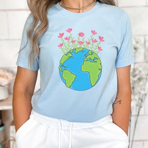 aarde dag shirt, gelukkige aarde dag, klimaatverandering shirt, natuurliefhebber cadeau, leraar aarde dag shirt, maak elke dag aarde dag, planeet t-shirt