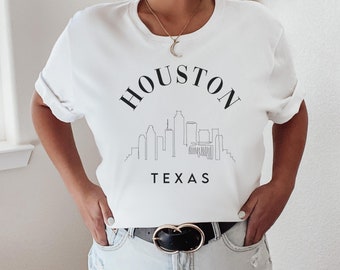 camisa de houston, camisa de houston texas, regalo de houston, camiseta de texas, camisa de ciudad personalizada, regalo para los amantes de houston, regalo para él, horizonte de houston
