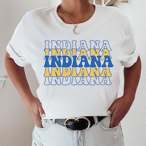 chemise indiana, cadeau indiana, basket-ball indiana, chemise indiana vintage, chemise indiana rétro, chemise d'état personnalisée, cadeau pour les amateurs de basket-ball