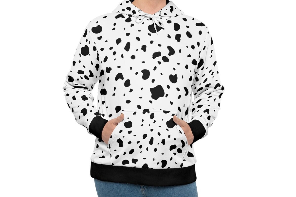 Dalmatian Print Hoodie Dalmatian Halloween Costume for Adults Dalmatian Sweatshirt Dalmatian Lover Gift Dalmatian Spots Dog Lover Gift Etsy