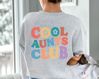 Cool Aunt Crewneck, aunt sweatshirt, aunt gift, retro aunt sweatshirt, funny aunt gift, aunt, aunt pregnancy announcement, cool aunt gift