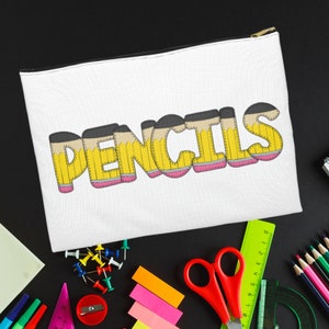 custom pencil bag, pencil case, student pencil bag, pencil pouch, back to school pencil bag, teacher appreciation gift, custom pencil case