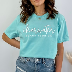 clearwater shirt, clearwater florida gift, beach, florida shirt, comfort colors beach shirt, custom city florida shirt, st pete beach shirt