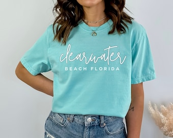 clearwater shirt, clearwater florida gift, beach, florida shirt, comfort colors beach shirt, custom city florida shirt, st pete beach shirt