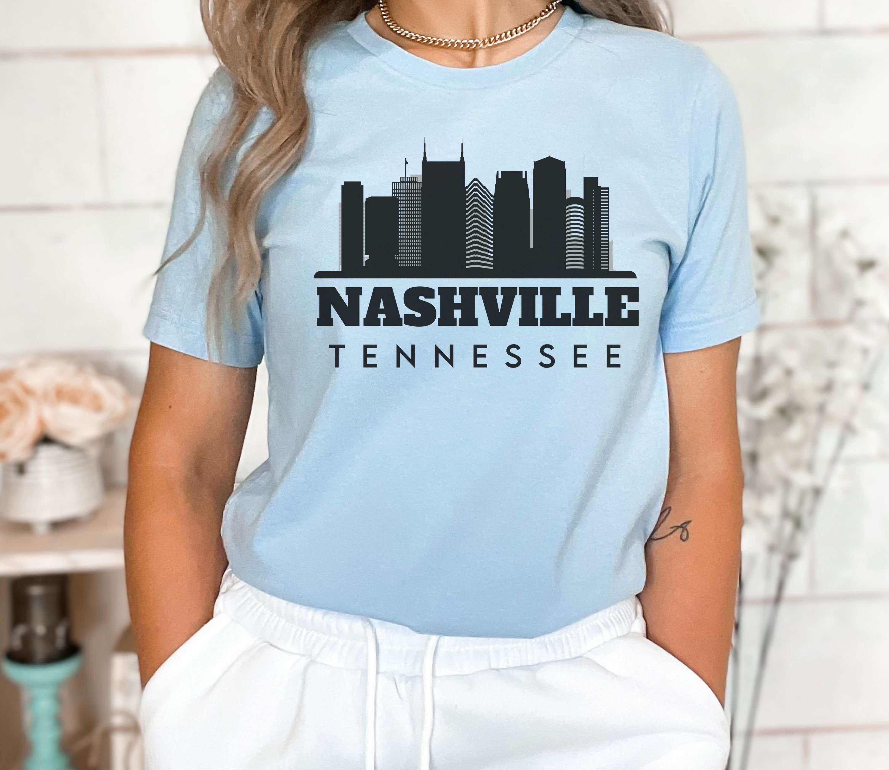 nashville shirt, tennessee shirt, music shirt, country music shirt, nashville gifts, nashville bachelor party, nashville skyline shirt