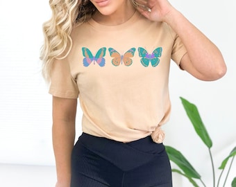 butterfly shirt, cute butterfly tee, butterfly gift, motivational shirt, butterfly lover gift, botanical gift for nature lover, animal shirt
