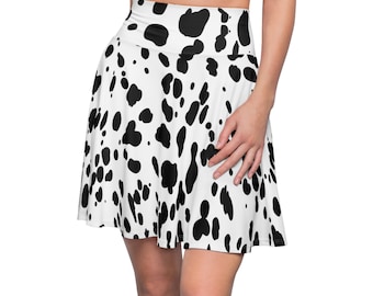 Dalmatian Skater Skirt, dalmatian costume, black and white skirt, dalmatian apparel, dalmatian lover, dalmatian mom, dalmatian dog costume