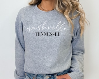 nashville tennessee crewneck, nashville gifts, tennesee sweatshirt, nashville bachelorette long sleeve, nashville music city usa tennessee