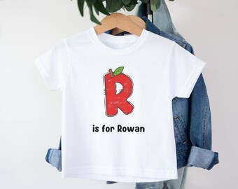 Personalized Back to School Shirt: Custom Name & Grade, Kids Letter Tee