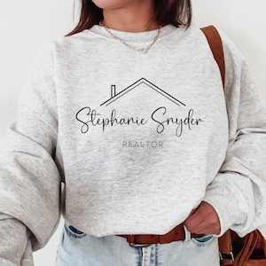 custom realtor sweatshirt, personalized real estate agent sweater, realtor crewneck, realtor gift, custom logo sweatshirt, gift for realtor