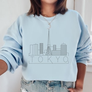 tokyo japan crewneck, tokyo sweatshirt, tokyo gifts, japan sweatshirt, tokyo pullover, tokyo japan pullover sweatshirt, tokyo japan skyline