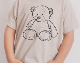 teddy bear shirt, youth bear shirt, beary cute kids shirt, birthday bear shirt, little bear shirt, cute bear kids tee, animal lover kids tee