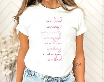daily affirmations shirt, daily reminder shirt, positive motivational shirt, mental health shirt, mental health gift, positive affirmations