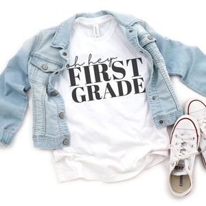 first grader shirt, back to school kids shirt, hello first grade, first day of school shirt, 1s grade, girl first grade shirt,boys 1st grade
