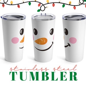 Christmas tumbler, snowman coffee mug, christmas snowman coffee tumbler, teacher christmas gift,christmas mug, merry christmas, 20oz tumbler