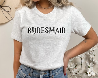 tovenaar bruidsmeisje shirt, tovenaar bruidsfeest shirt, tovenaar trouwshirt, tovenaar vrijgezellenshirt, tovenaar bruidsmeisje shirts