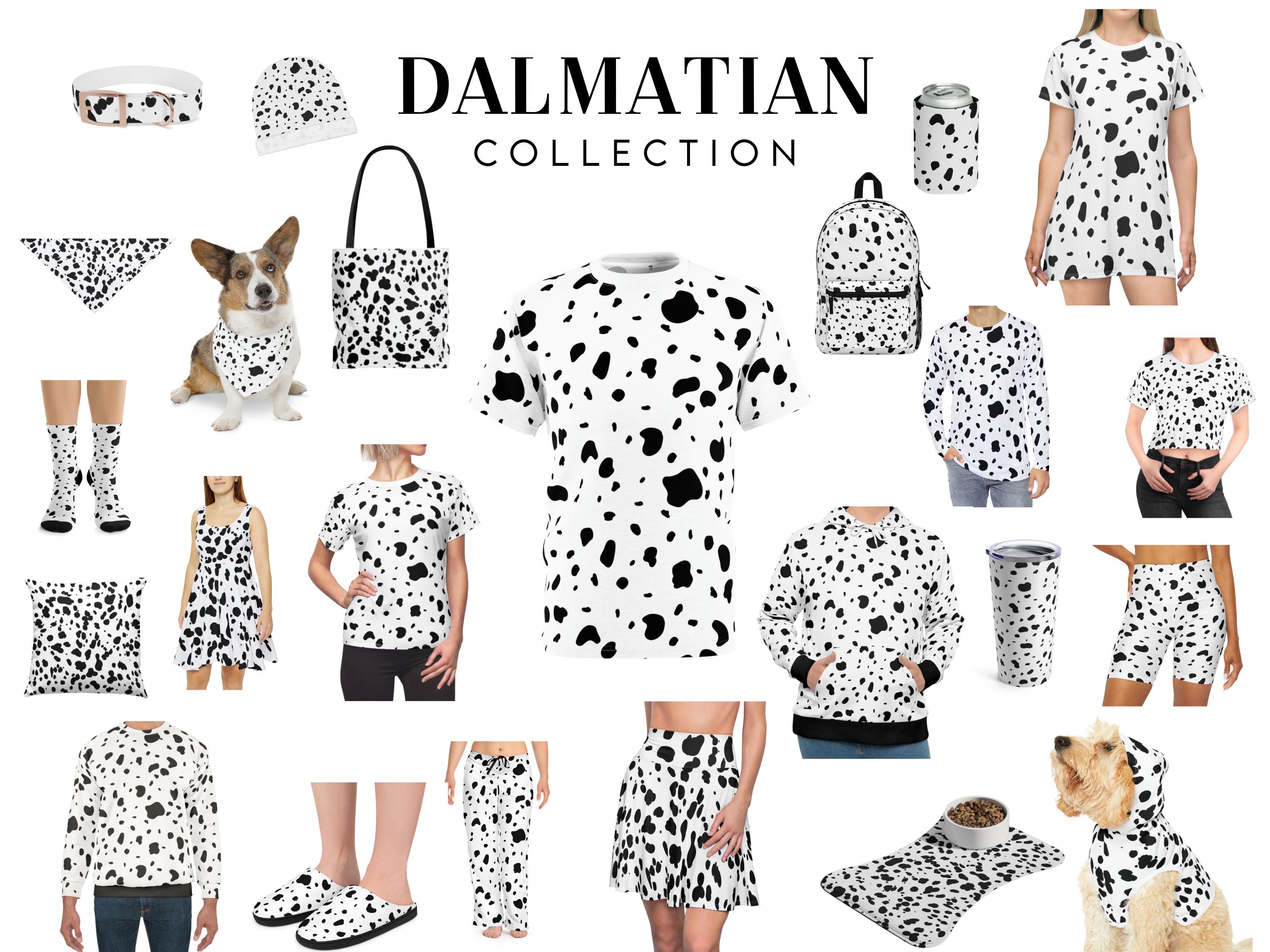 Dalmatian Print Hoodie, Dalmatian Halloween Costume for Adults
