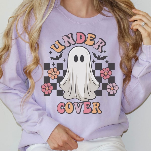 Under Cover Cute Comfort Colors Crewneck, Halloween Sweatshirt, Teacher halloween crewneck, ghost sweatshirt, spooky season, fall vibes