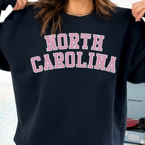 north carolina vintage crewneck, north carolina home gift, NC sweatshirt, north carolina gifts, nc state native crewneck, nc gifts for her
