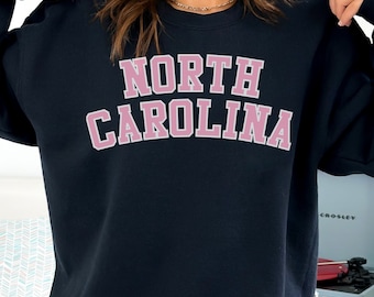 north carolina vintage crewneck, north carolina home gift, NC sweatshirt, north carolina gifts, nc state native crewneck, nc gifts for her